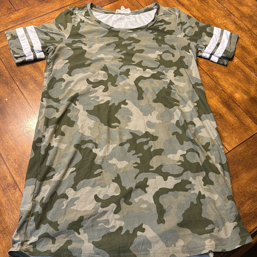 Pink Rose camo T-shirt dress~